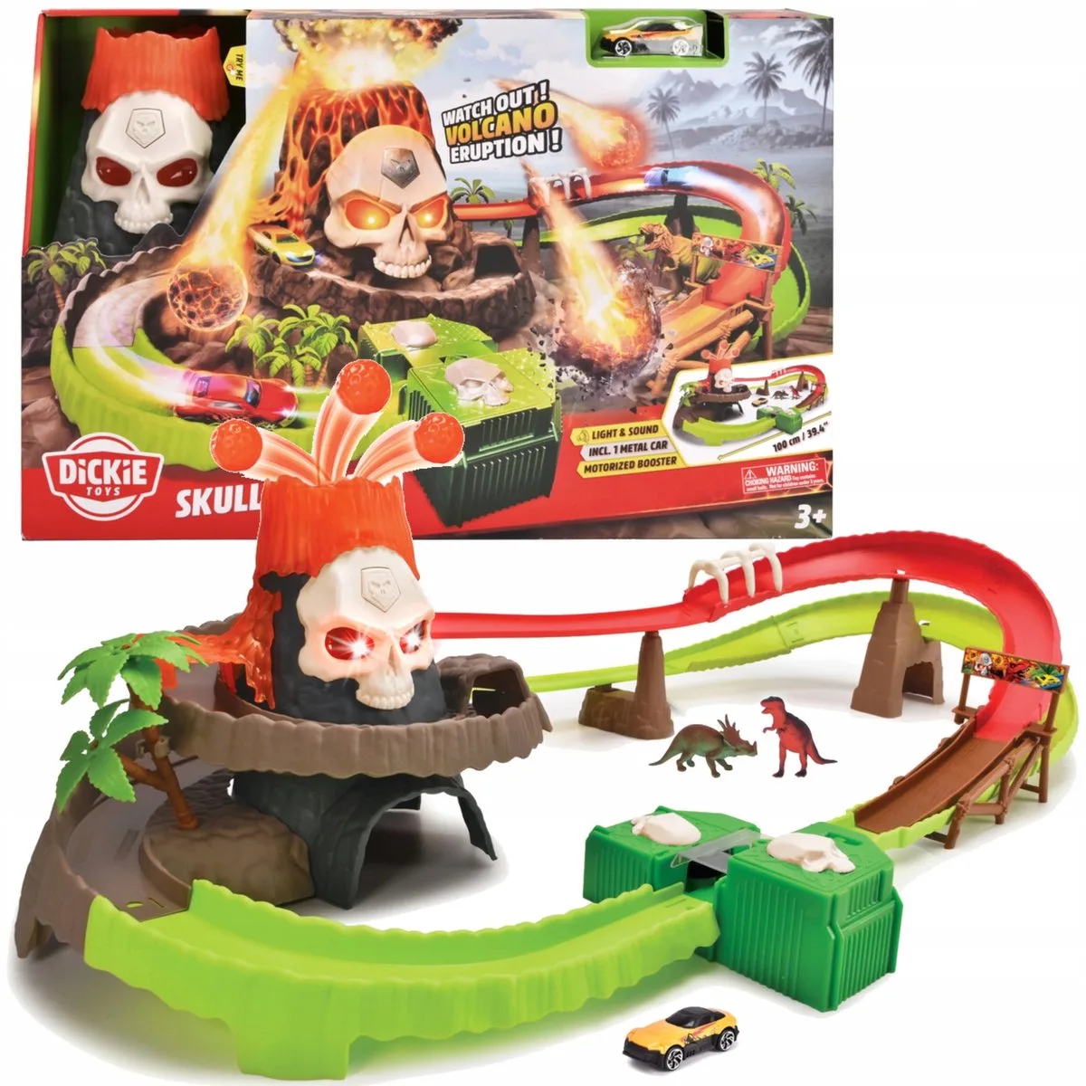 Schedelvulkaanautospeelset met voertuig en accessoires från Dickie Toys i Flerfärgad – produktbild