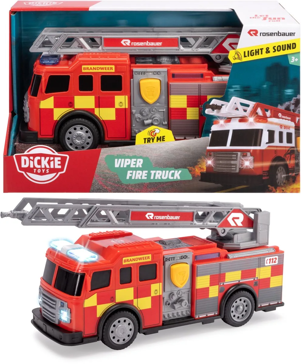 Speelgoedvoertuig - Brandweerwagen viper från Dickie Toys i Gul – produktbild