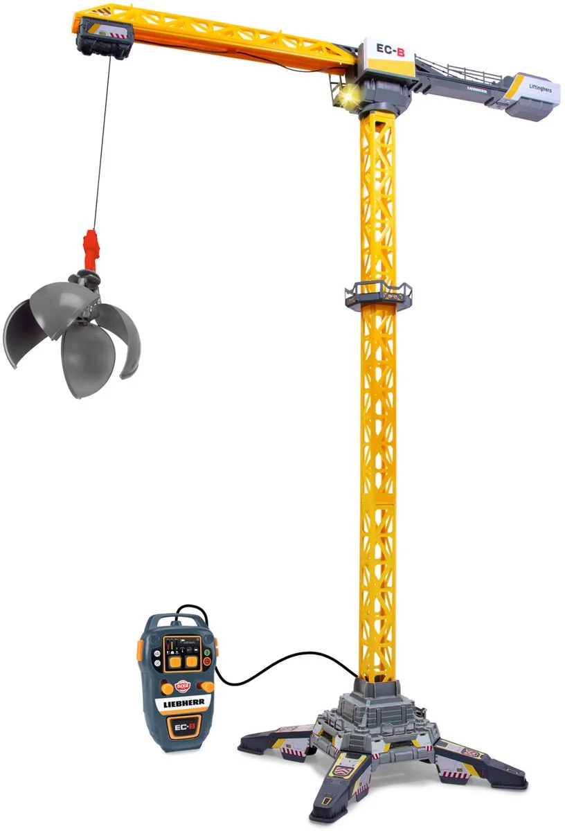 Speelgoedvoertuig constructie kraan - Liebherr Hero crane 125cm de Dickie Toys en Jaune – photo du produit