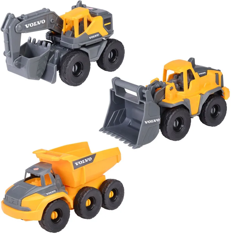 Speelgoedvoertuig - Volvo Constructie Werkvoertuigen Speelset, 3 delig - 203722015 by Dickie Toys in Multicolour – product photo