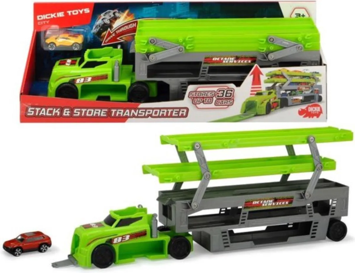 Stapel Autotransporter fra Dickie Toys i Grøn – produktbillede