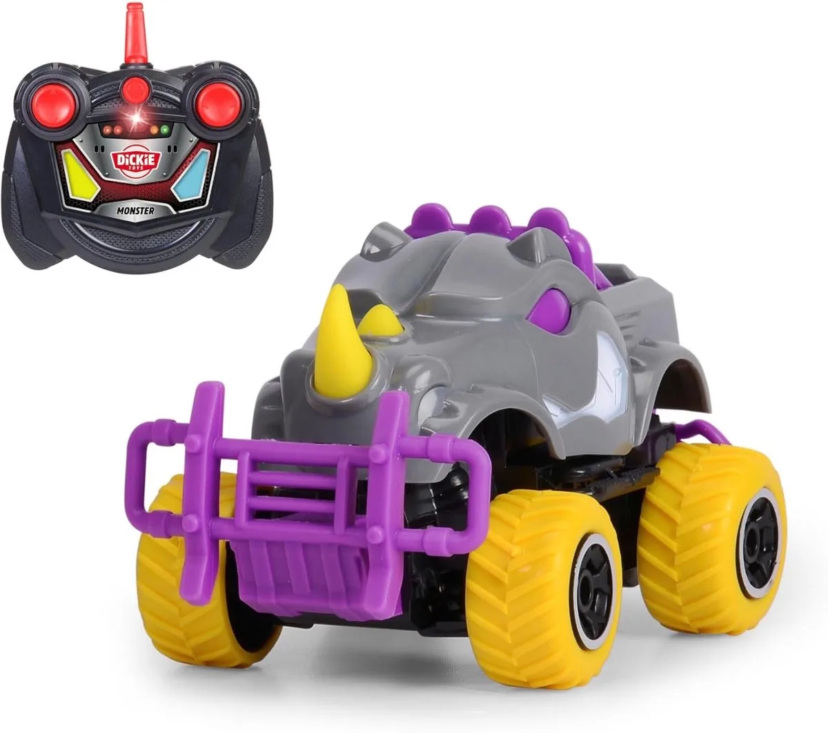Toys 203752023 Monster Rhino 1:43 RC modelauto voor beginners Monstertruck de Dickie Toys en Multicolore – photo du produit