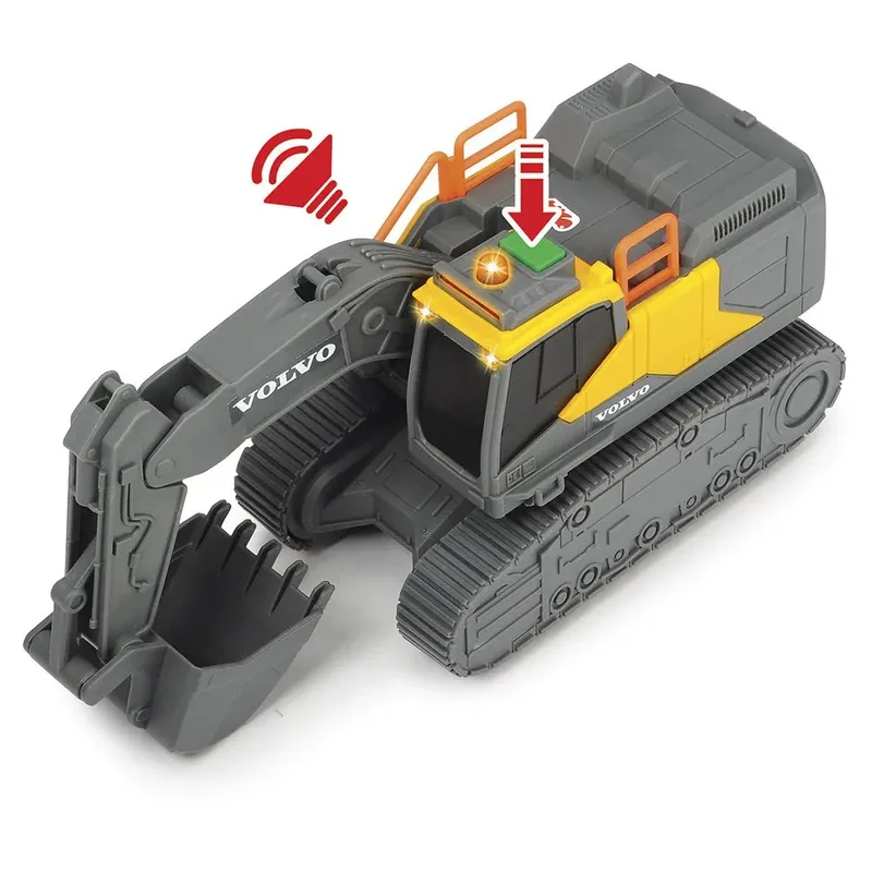 Volvo - Constructie - 23 cm - Licht & Geluid - Speelgoedvoertuig by Dickie Toys in Graafmachine – product photo 2 of 6