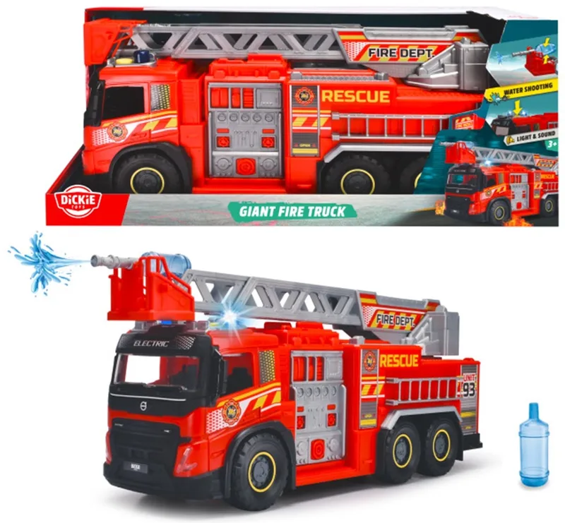 Spielzeug-Feuerwehr Giant Fire Truck, mit Licht und Sound von Dickie Toys in Rot – Produktfoto