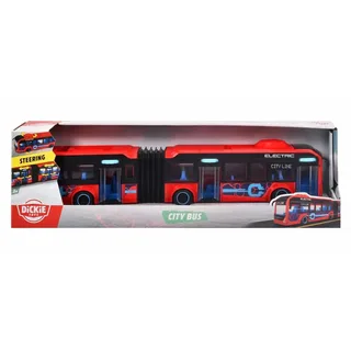 Volvo stadsbus - 40 cm - vrijloop en stuurmechanisme - vanaf 3 jaar - speelgoedvoertuig från Dickie Toys i Röd – produktbild 5 av 6