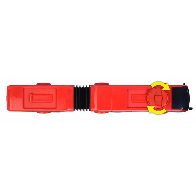 Volvo stadsbus - 40 cm - vrijloop en stuurmechanisme - vanaf 3 jaar - speelgoedvoertuig från Dickie Toys i Röd – produktbild 4 av 6