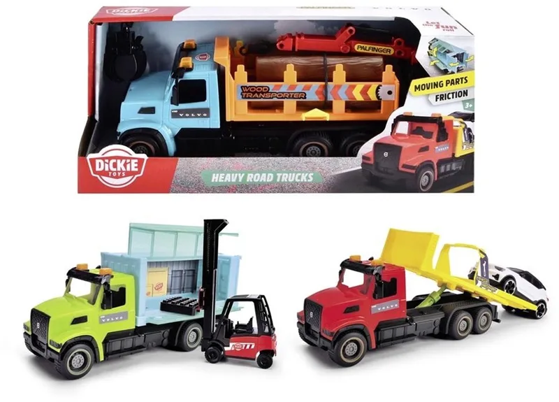 Vrachtwagen, 3-soort, zwaar wegtransport. von Dickie Toys in Mehrfarbig – Produktfoto