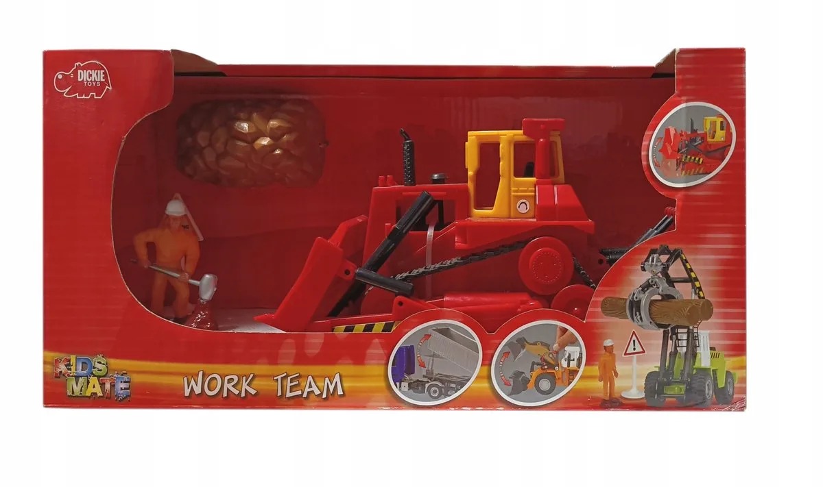 Work Team Bouwset met Voertuigen en Figuren fra Dickie Toys i Orange – produktbillede
