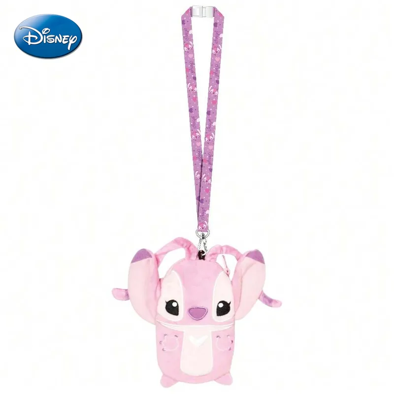 Disney 1 stuk Angel pluche halskoordtasje officieel gelicentieerd schattig zacht pluche film- en anime-randartikel hangend opbergtasje voor telefoon cadeau by Disney – product photo