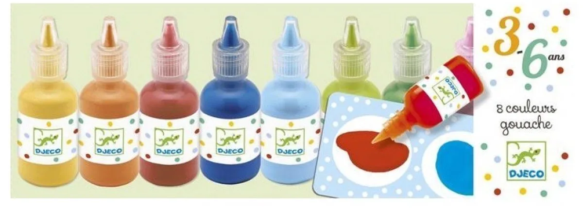 Waterverfset 8 Kleuren fra Djeco i Flerfarvet – produktbillede