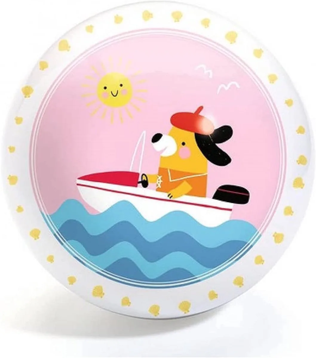 bal Love boat ball Ø12 cm kleurrijk speelgoed voor kinderen. van Djeco in Meerkleurig – productfoto