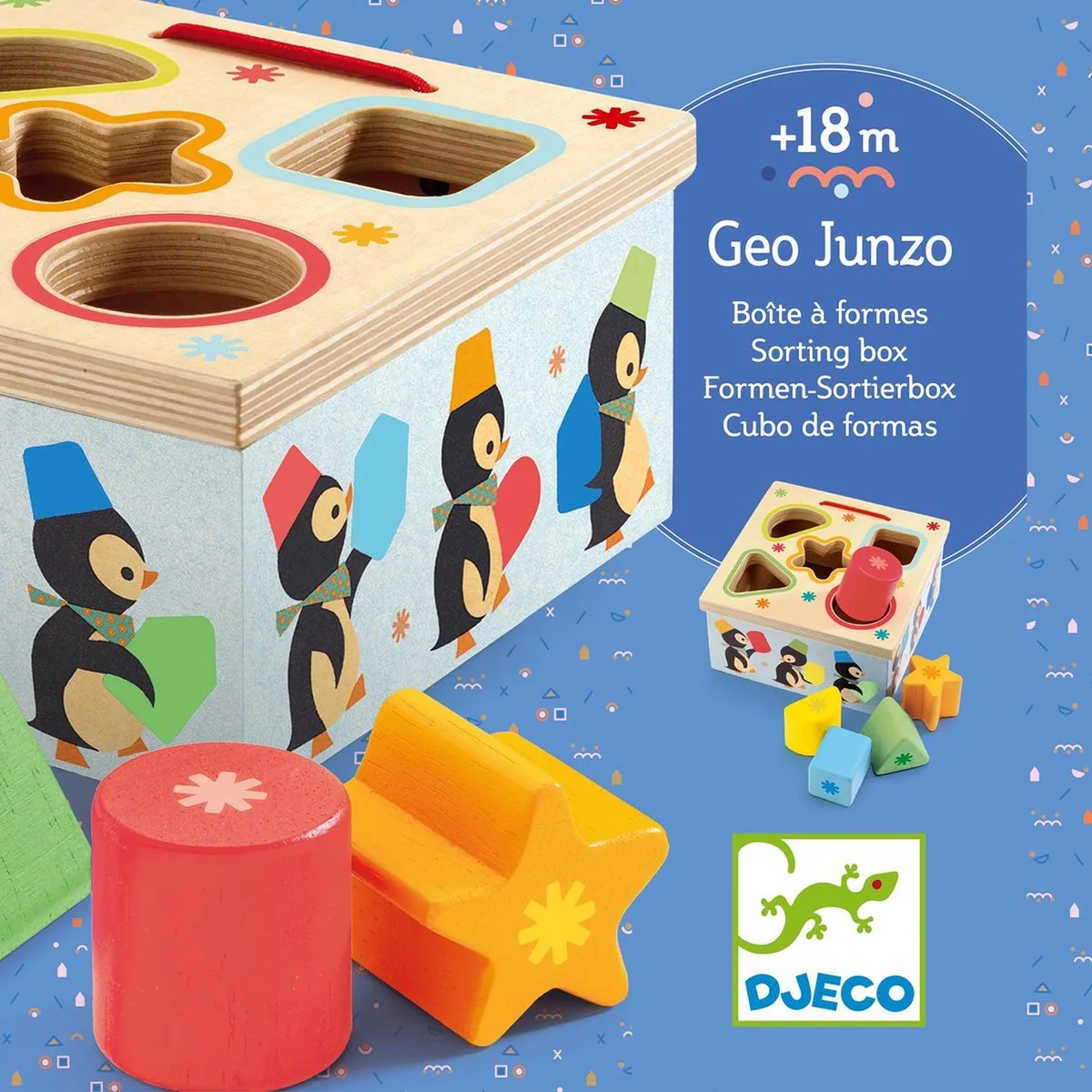 Blokken - Geo Junzo von Djeco in Mehrfarbig – Produktfoto