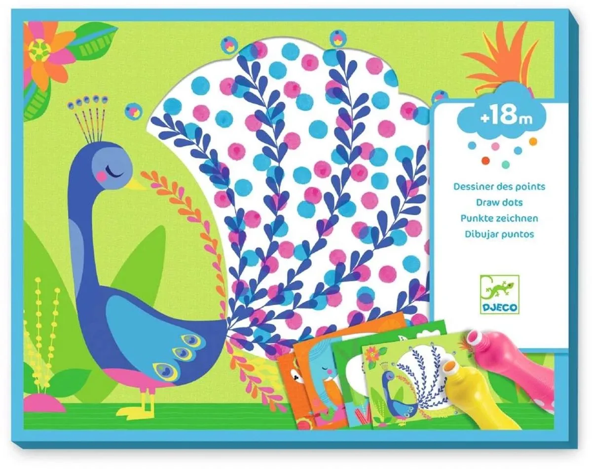 creatieve stippenkunst set voor kinderen - FSC MIX. van Djeco in Meerkleurig – productfoto