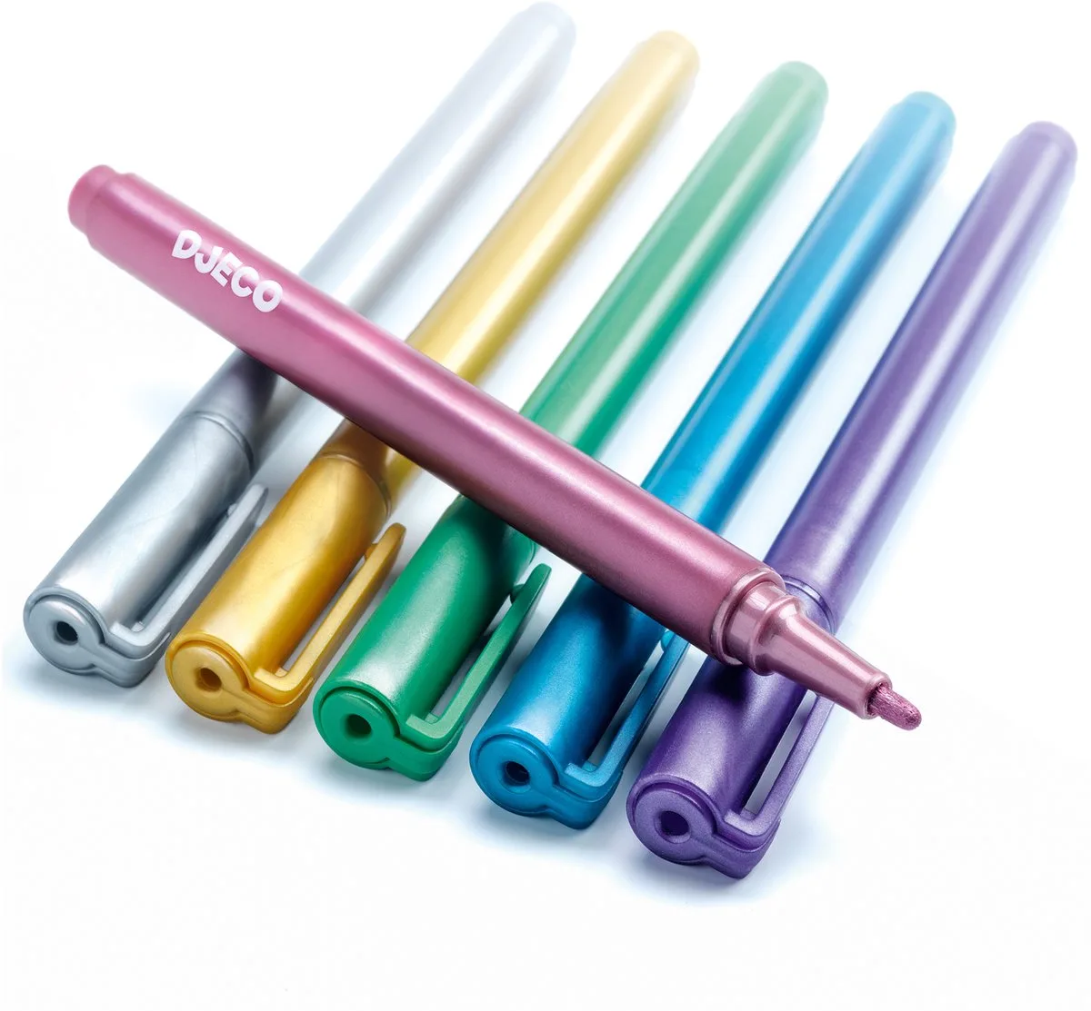 Djeco 6 Metallic Stiften de Djeco en Multicolore – photo du produit