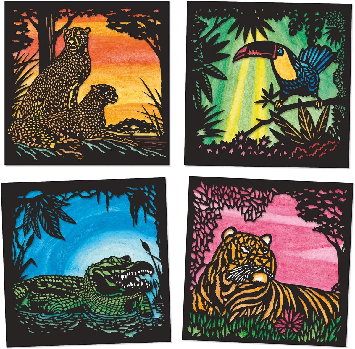 Djeco Aquarel Workshop Jungledieren van Djeco in Kleurrijk – productfoto