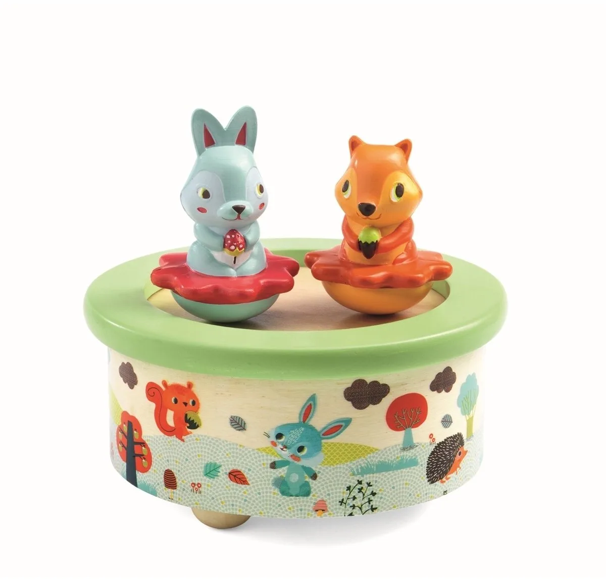 Friends melody - Brahms' wiegenlied, afmetingen 15,5 x 15,5 x 11,5 cm, leeftijd + 1 jaar från Djeco i Flerfärgad – produktbild