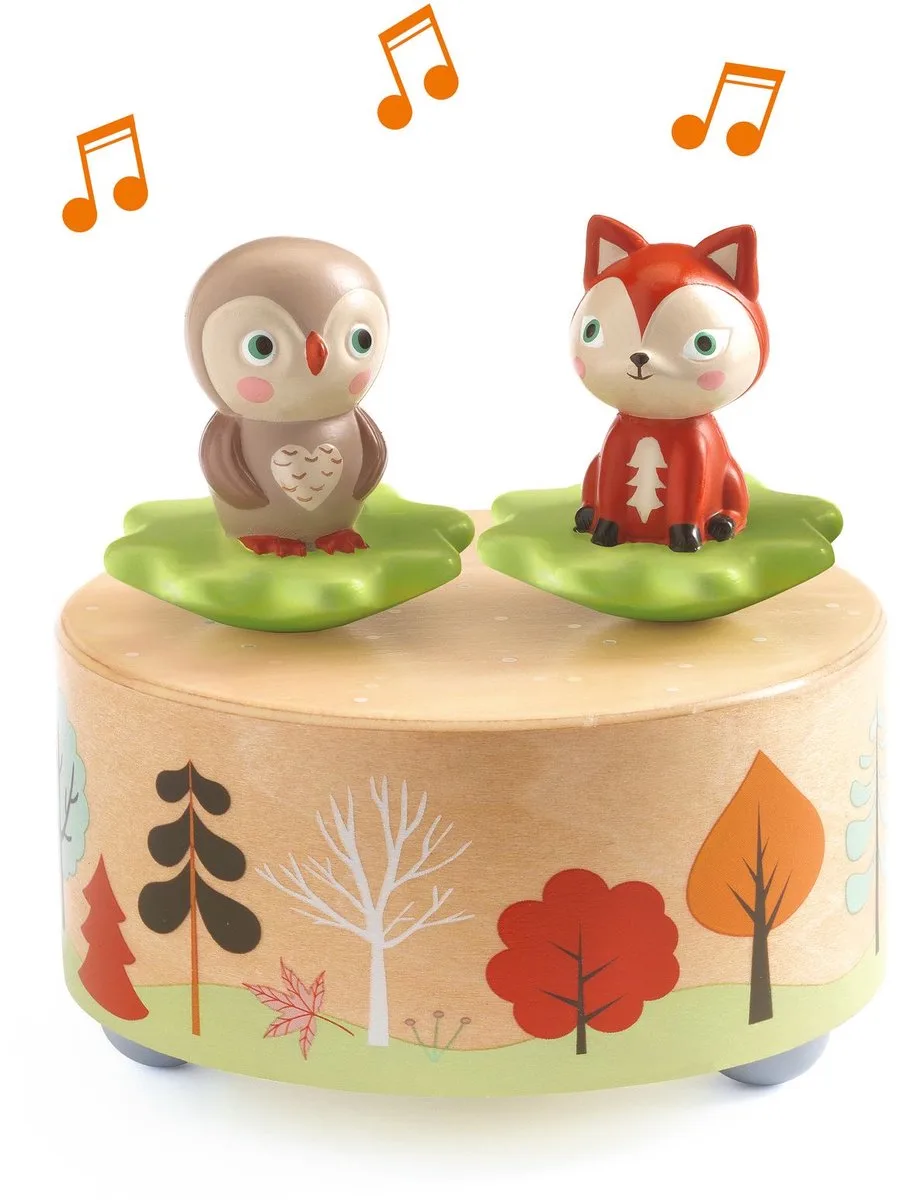 houten muziekdoos Melody of the woods bosdieren. by Djeco in Multicolour – product photo