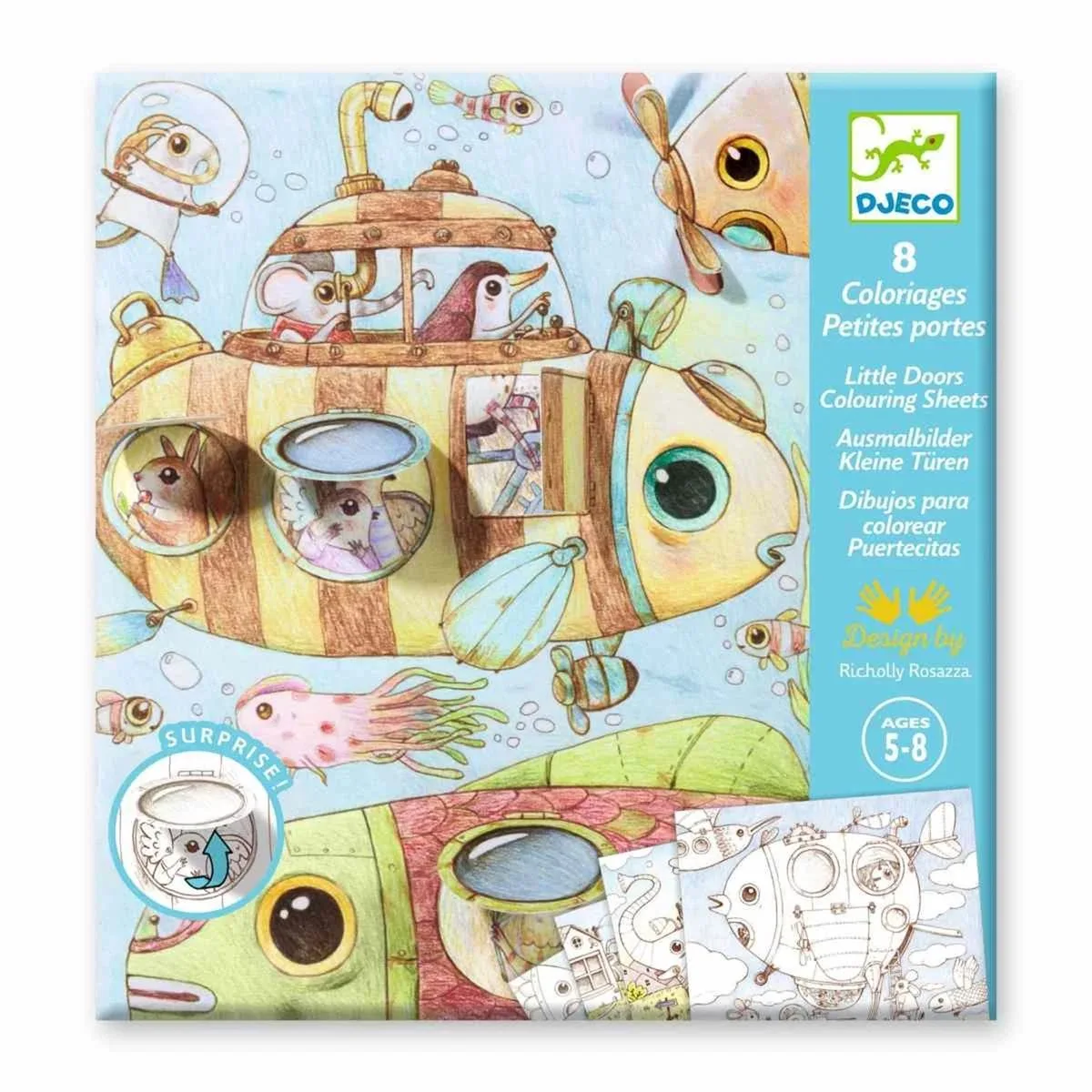 houten speelgoed Le voyage de Malo - kleurrijk educatief speelgoed. by Djeco in Multicolour – product photo