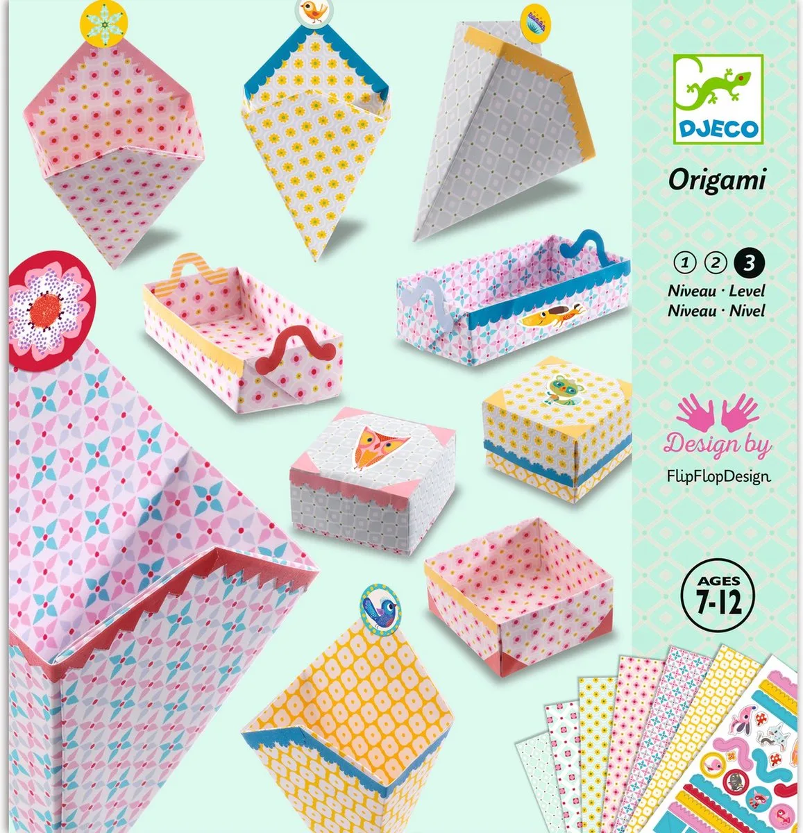 Kirigami - 24 vels (Origami) van Djeco in Meerkleurig – productfoto