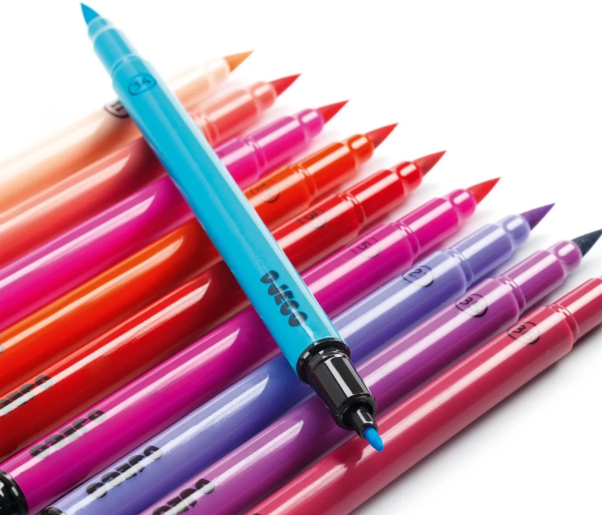 kleuren 10 Felt Tip Brush Pens - Sweet de Djeco en Multicolore – photo du produit