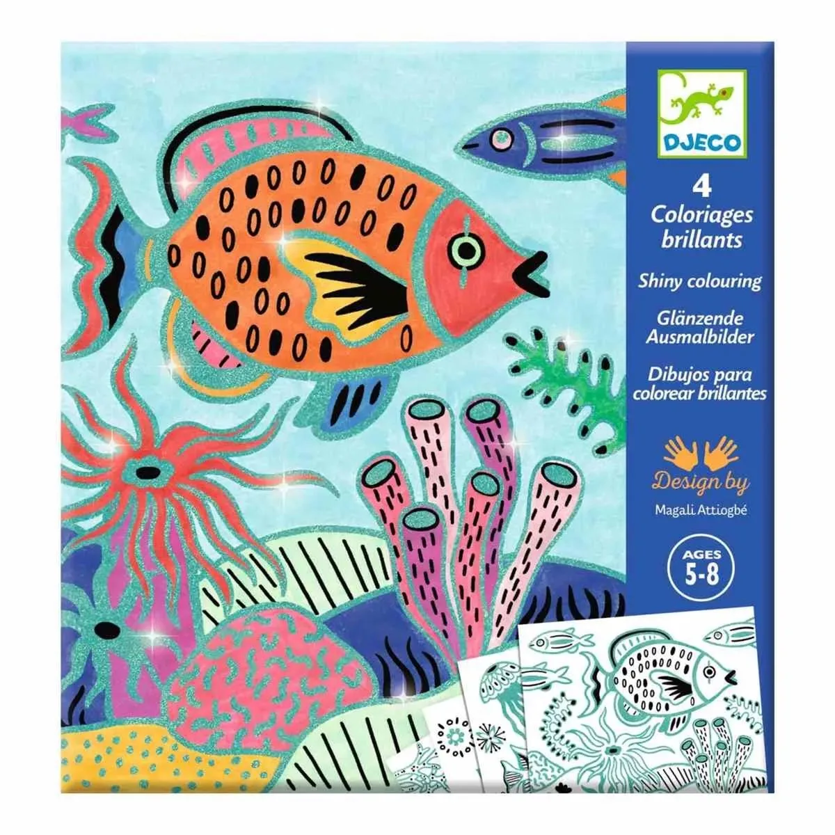 kleurplaten Onder zee - creatieve knutselset voor kinderen. von Djeco in Mehrfarbig – Produktfoto
