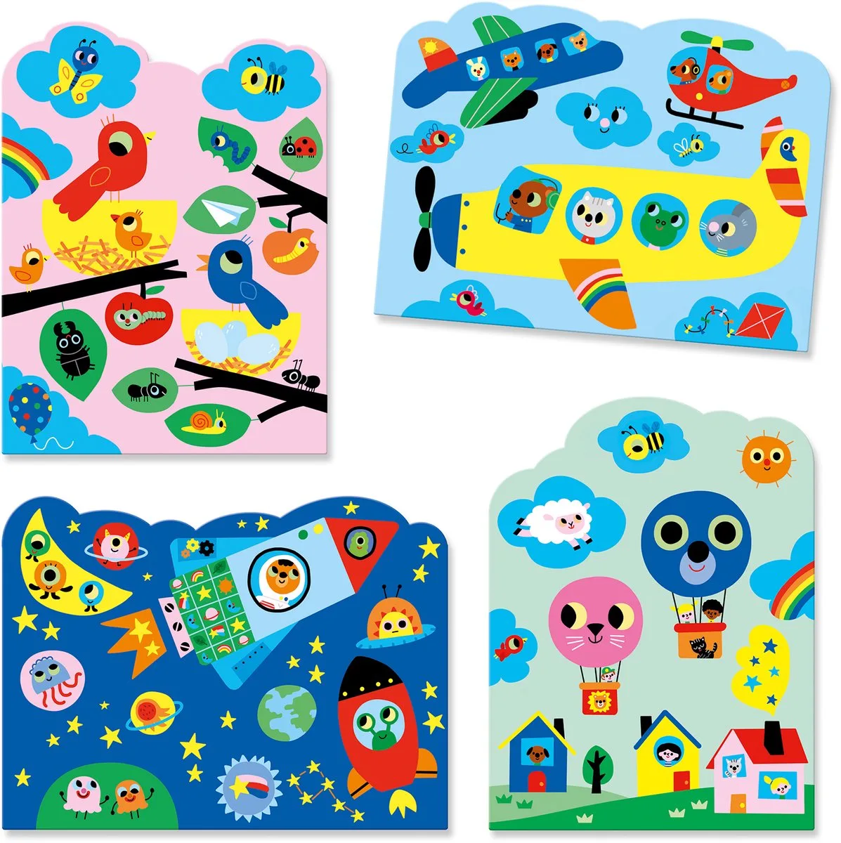kleurplaten voor de kleintjes Hidden In The Sky de Djeco en Multicolore – photo du produit