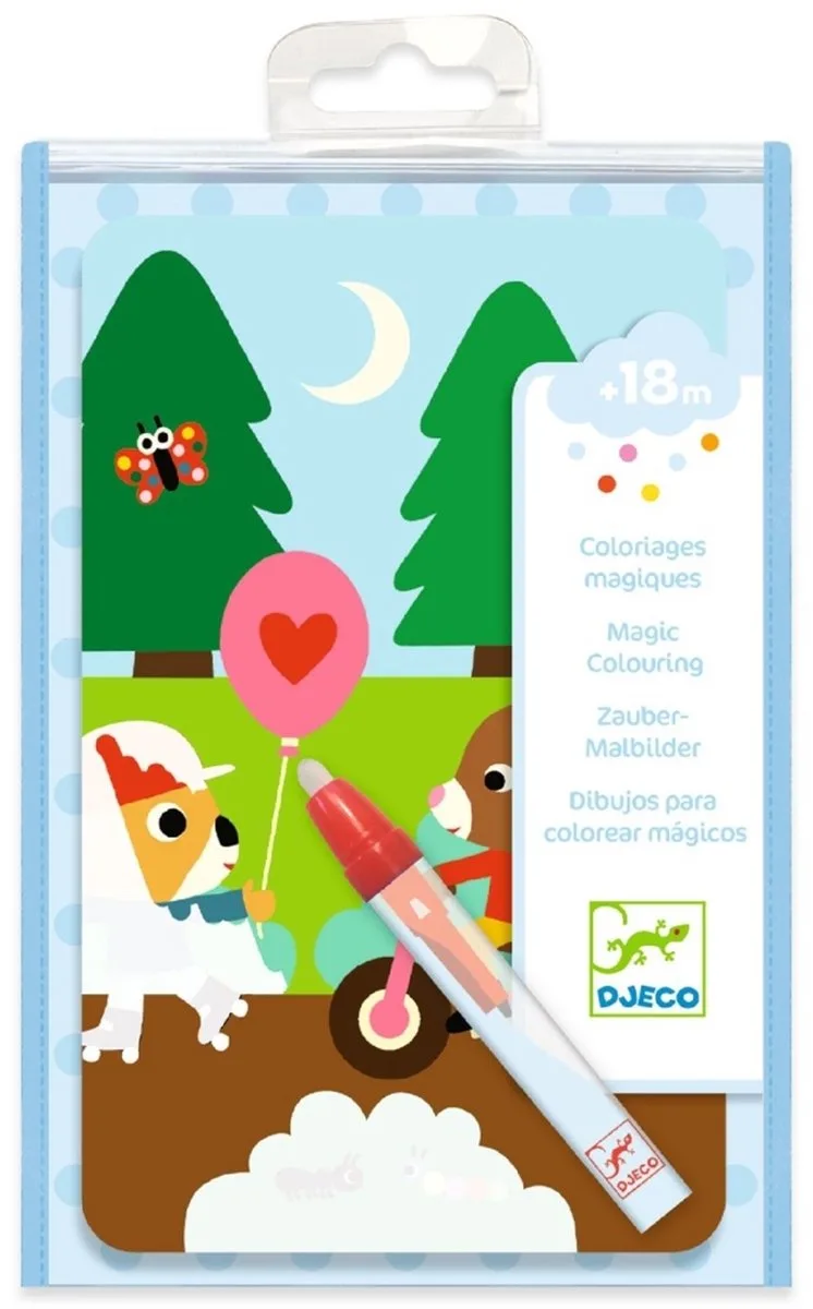 kleurplaten voor de kleintjes In het park - magisch waterkleurboek. van Djeco in Meerkleurig – productfoto