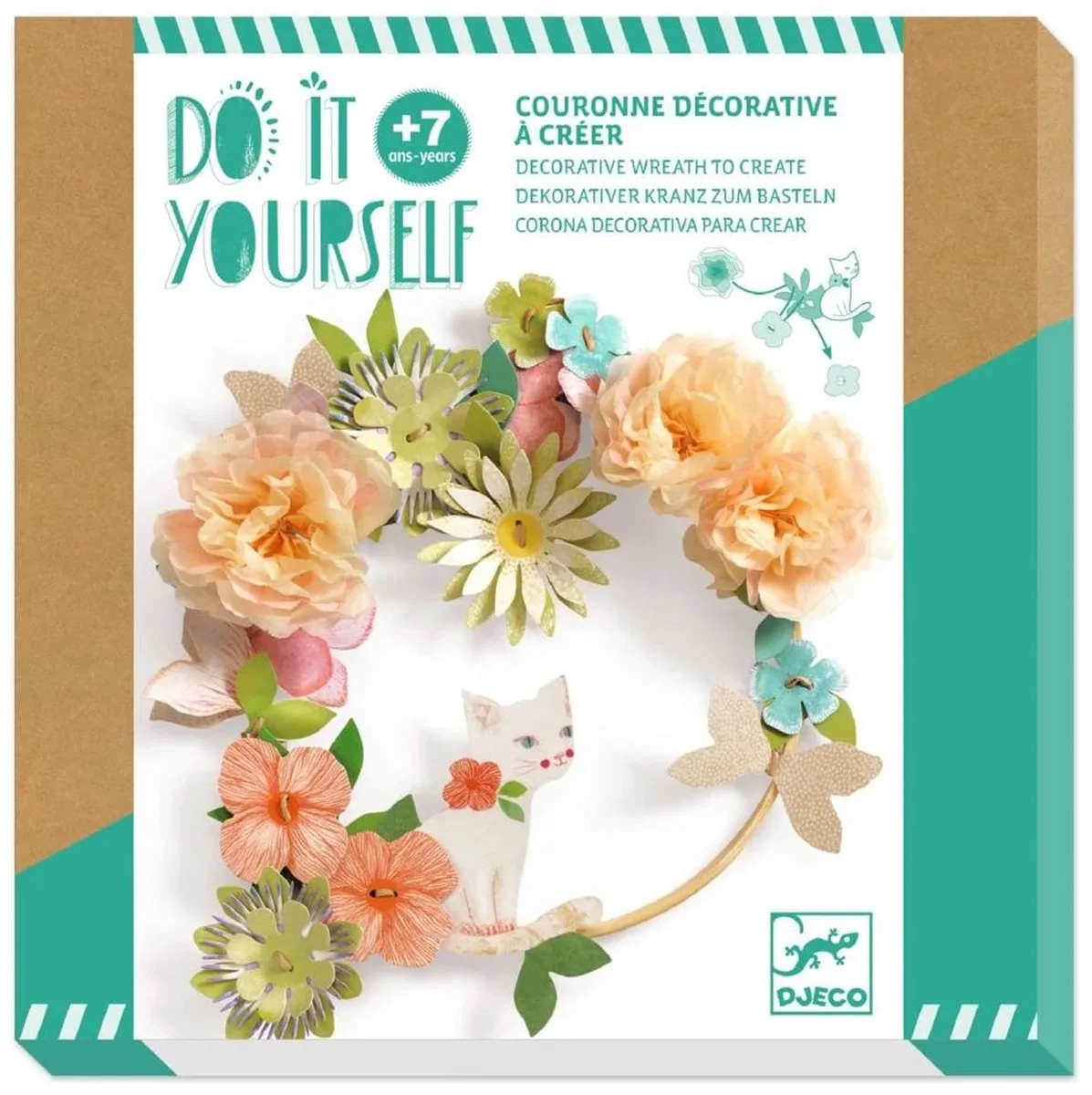 knutselset bloemenkrans Dalia - creatief speelgoed FSC MIX. de Djeco en Multicolore – photo du produit