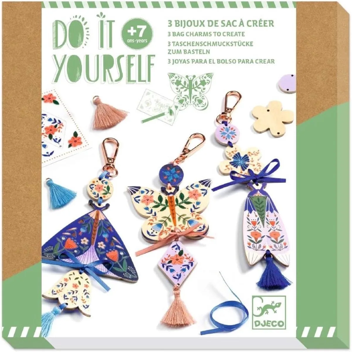 knutselset Butterflies - creatieve sieraden maken. van Djeco in Meerkleurig – productfoto