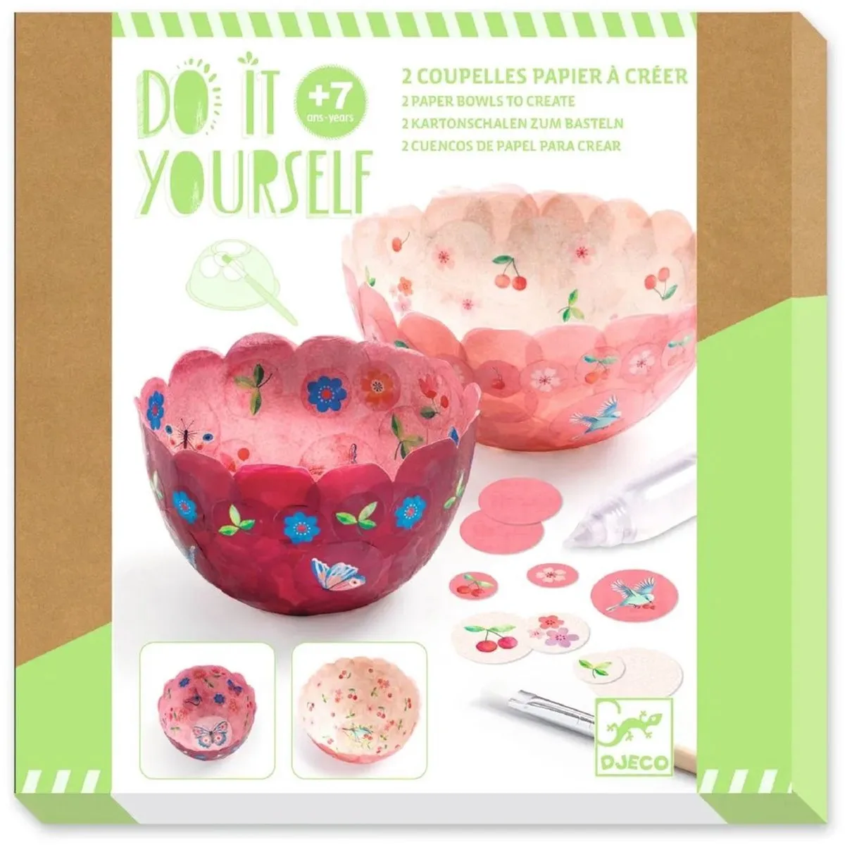 knutselset papier kommetjes In de lucht - FSC MIX creatief speelgoed. de Djeco en Multicolore – photo du produit