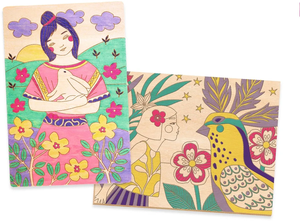 knutselset Sweet girls - creatieve kleuractiviteit voor kinderen. de Djeco en Multicolore – photo du produit