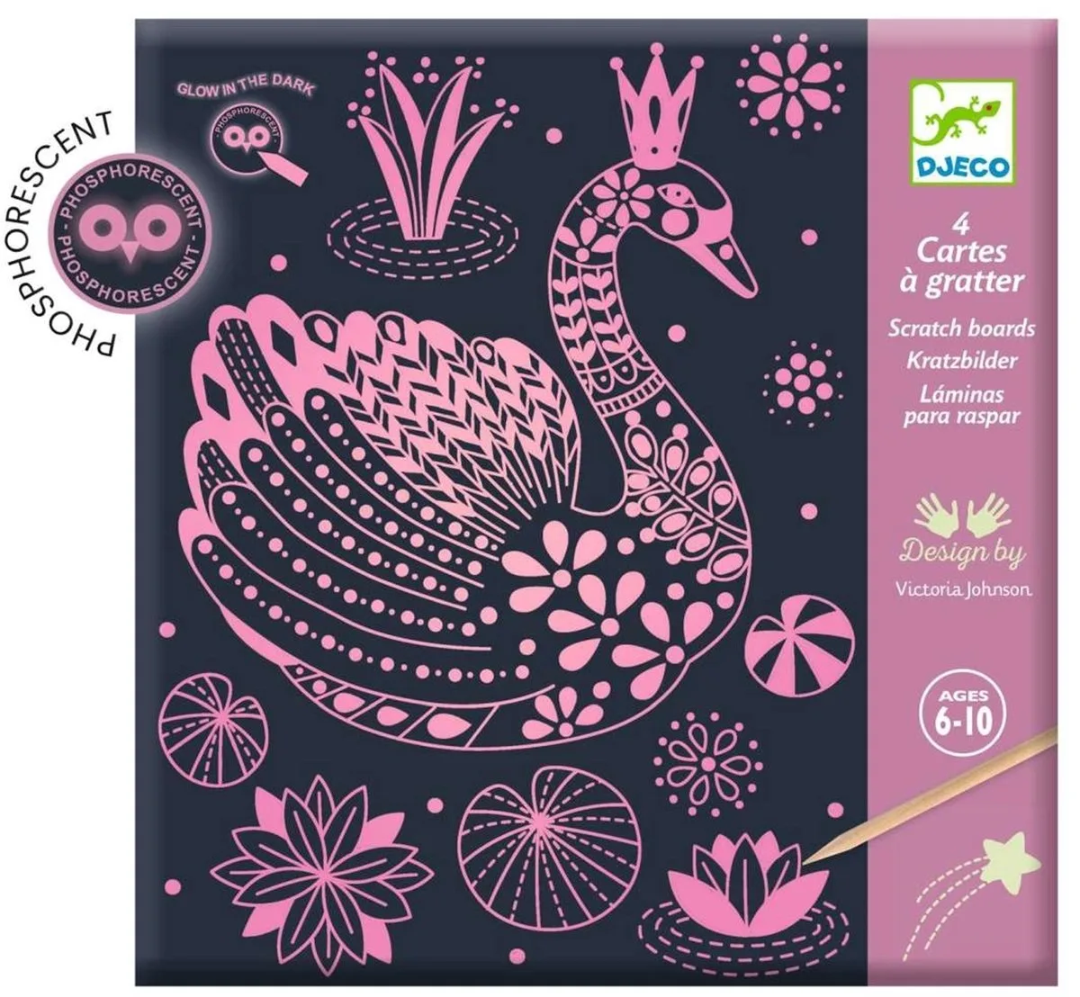 Krasfolie Wonderwereld van Djeco in Fluorescerend, Meerkleurig – productfoto