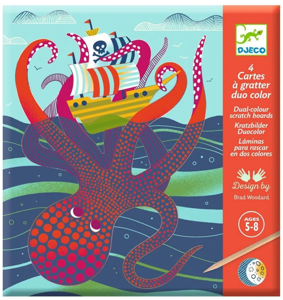 krastekeningen FSC MIX creatief speelgoed - Erop eronder. de Djeco en Multicolore – photo du produit