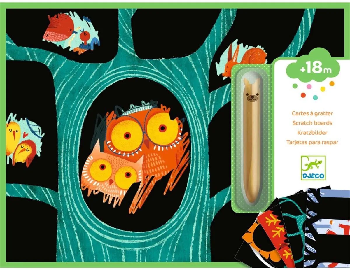 krastekeningen voor de kleintjes Learning about animals van Djeco in Meerkleurig – productfoto