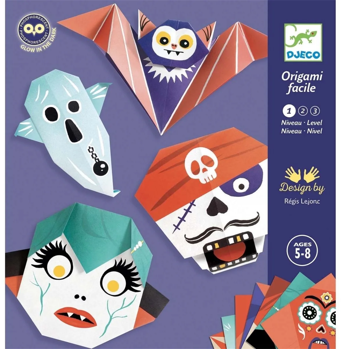 Origami Griezelen - Knutselset - 5 tot 8 jaar de Djeco en Multicolore – photo du produit