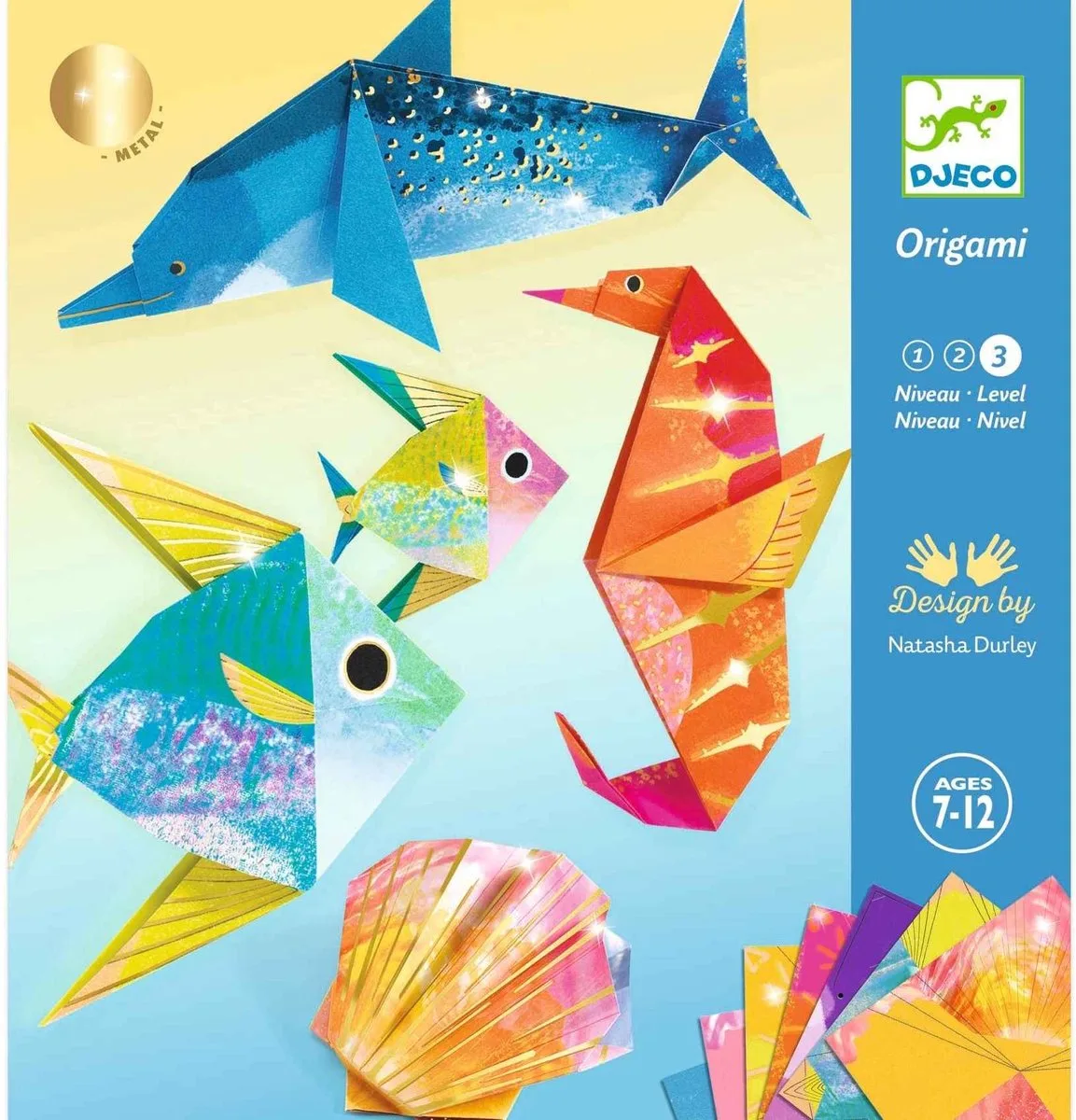 Origami Zeedieren fra Djeco i Flerfarvet – produktbillede