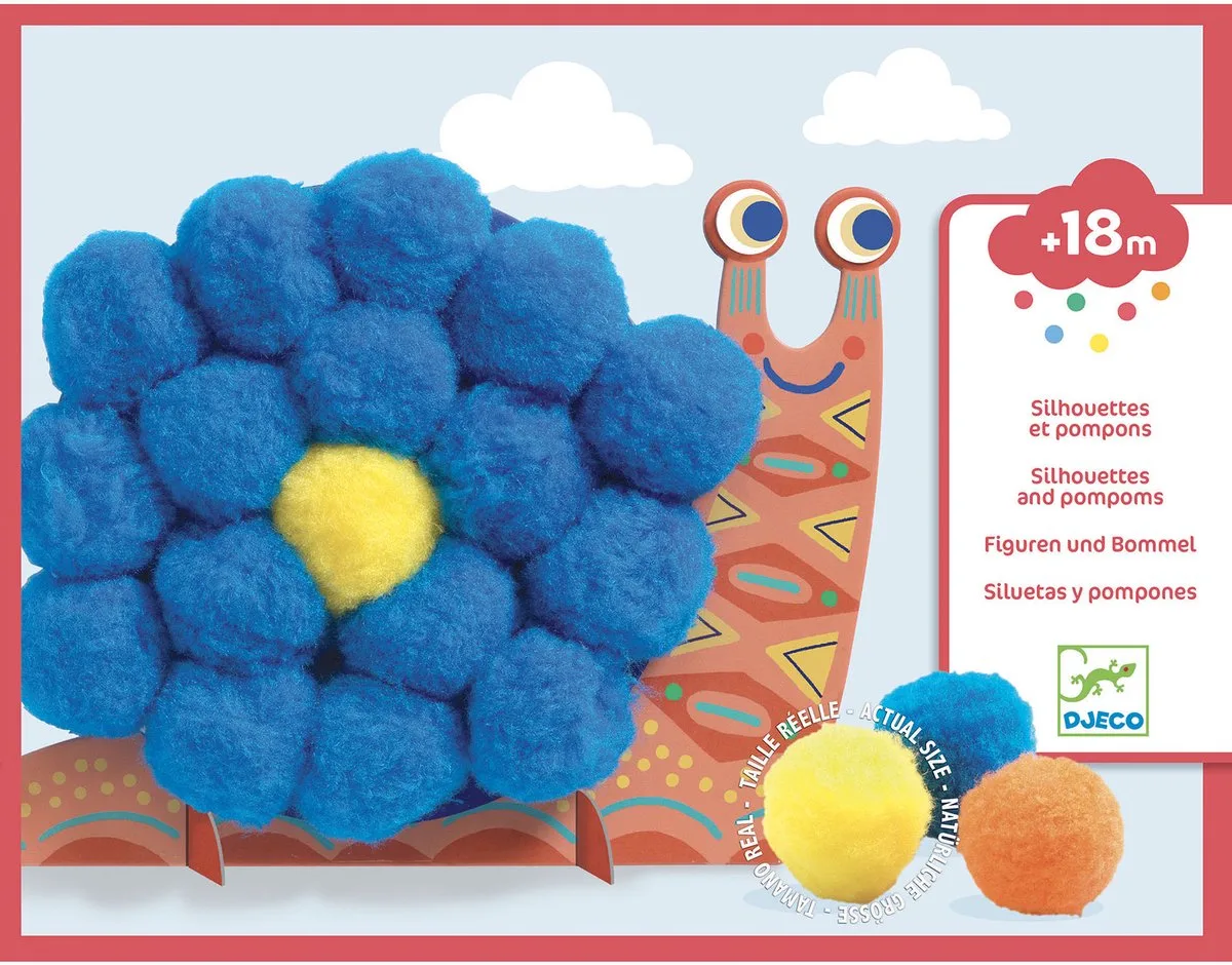 plakken fluffy dieren - creatieve collage FSC karton. von Djeco in Kleurrijk – Produktfoto