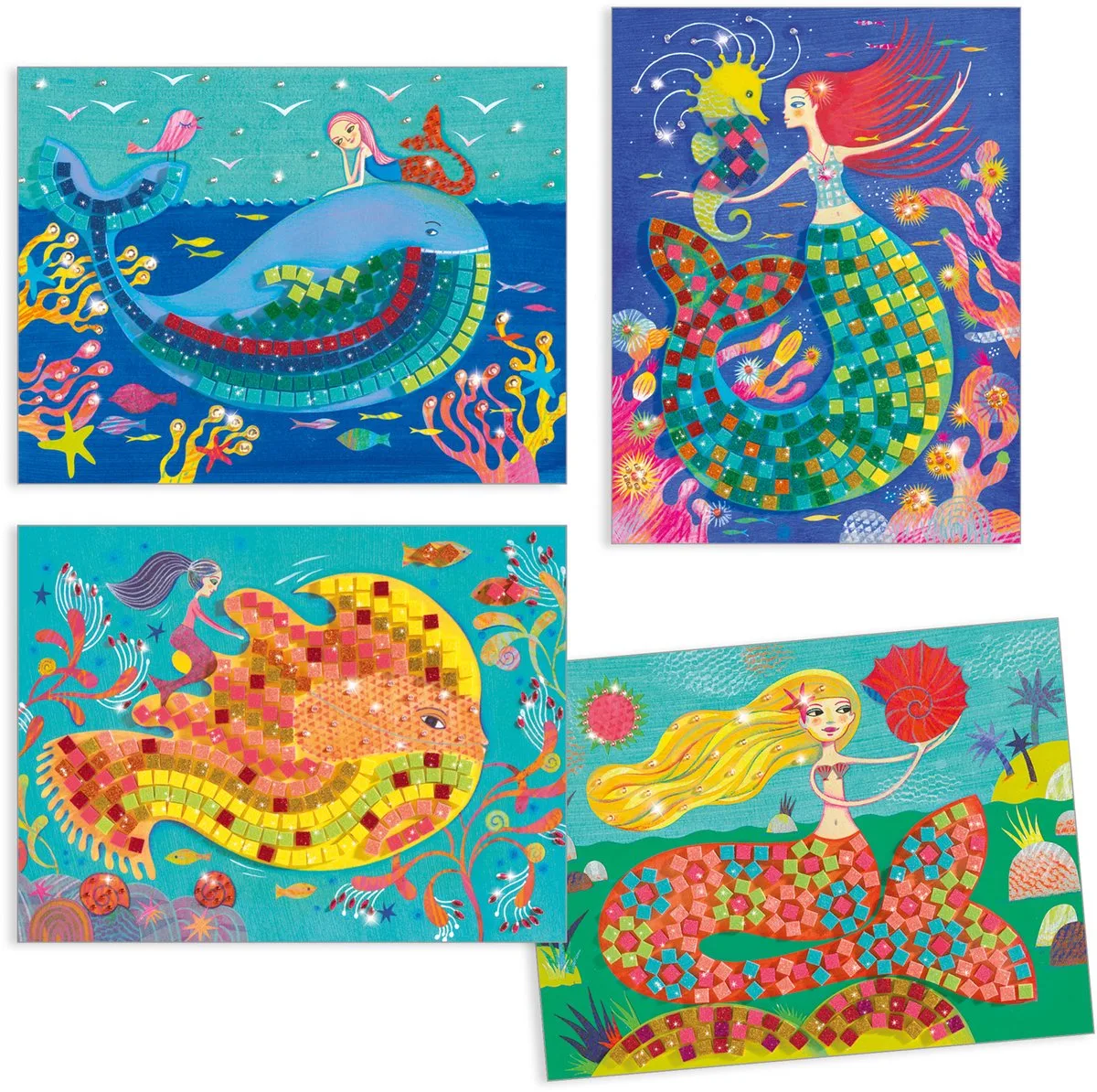 plakken The Mermaids' Song fra Djeco i Flerfarvet – produktbillede