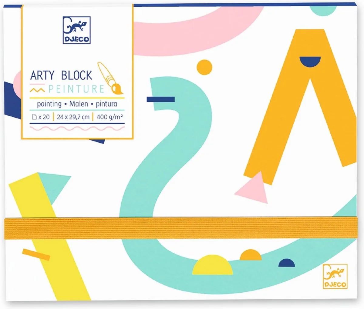 Schetsboek Schilderen (A4 Formaat) In dit schetsboek schlideren van Djeco zitten 20 extra dikke pagina's om mooie schilderijen te maken! Aan de binnenkant van het schetsboek zit een zijvak om gemaakte schilderingen in te bewaren van Djeco – productfoto