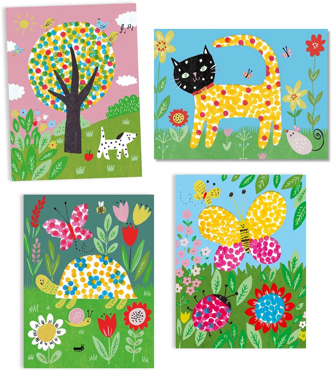 schilderen Small Dots creatieve kleurset voor peuters. fra Djeco i Flerfarvet – produktbillede