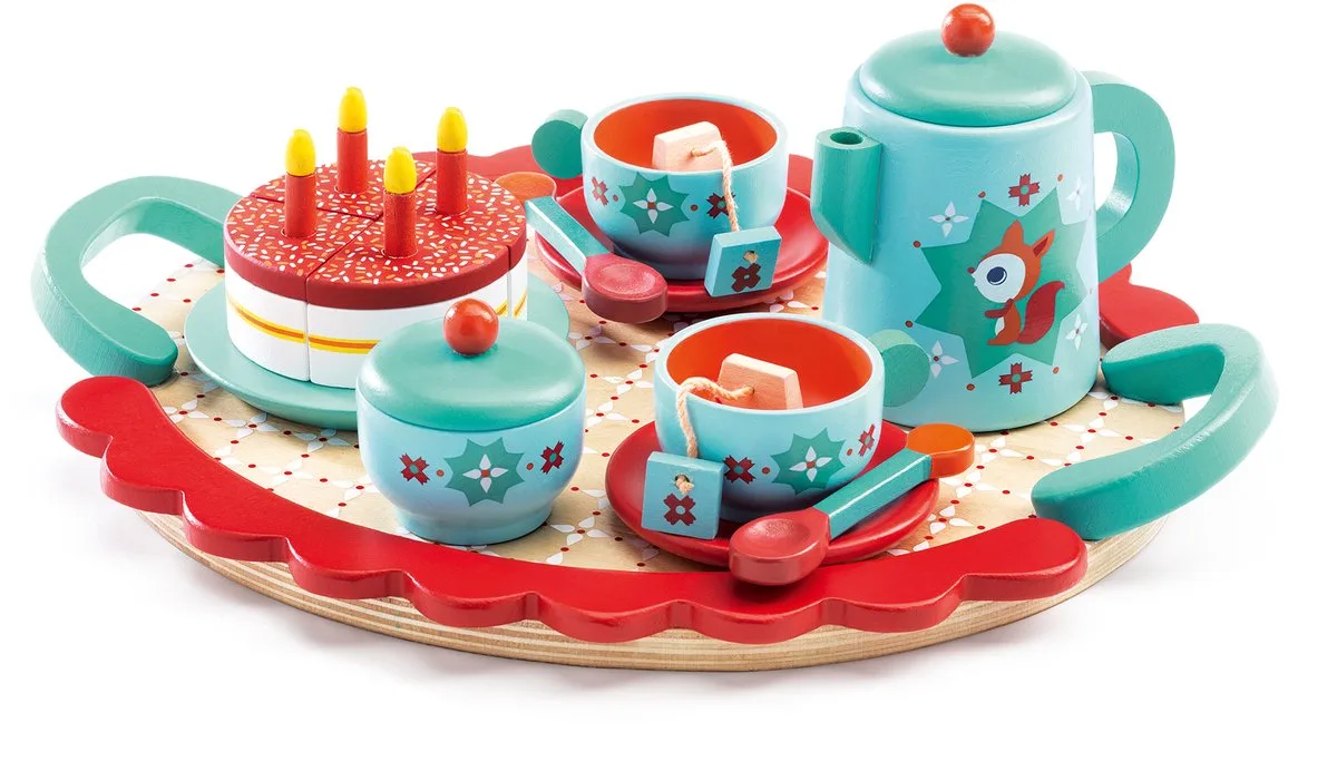 serviesje - fox tea party by Djeco in Kleurrijk – product photo