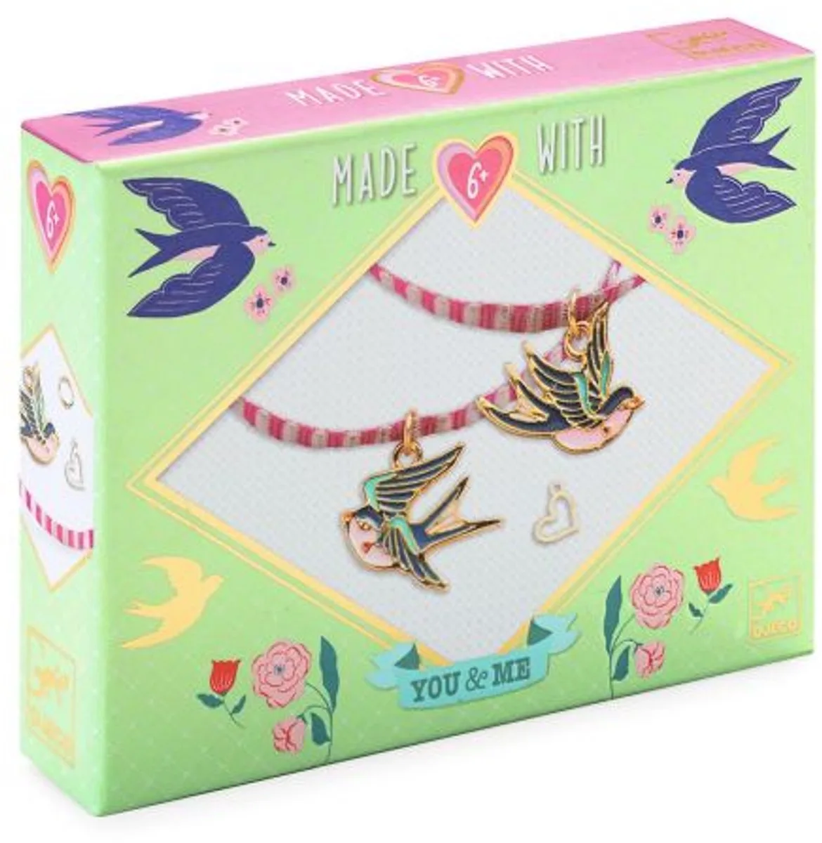 sieraden set kralen armbanden Bird Ribbons kinderen. de Djeco en Multicolore – photo du produit