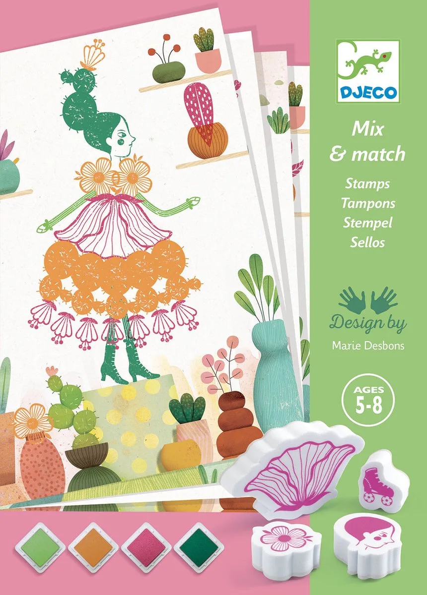 stempelen bloemenmeisjes +5jr de Djeco en Multicolore – photo du produit