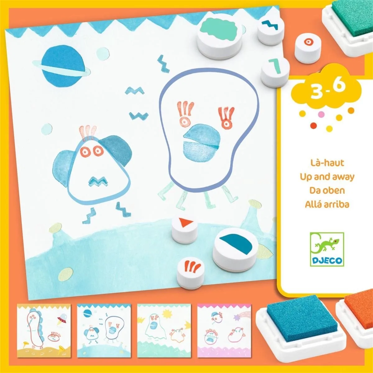 stempels Up and away fra Djeco i Flerfarvet – produktbillede