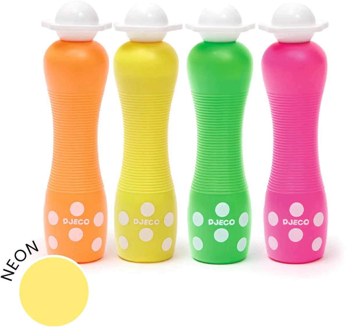 Stempelstiften | markeerstiften - neon (4) van Djeco in Meerkleurig – productfoto