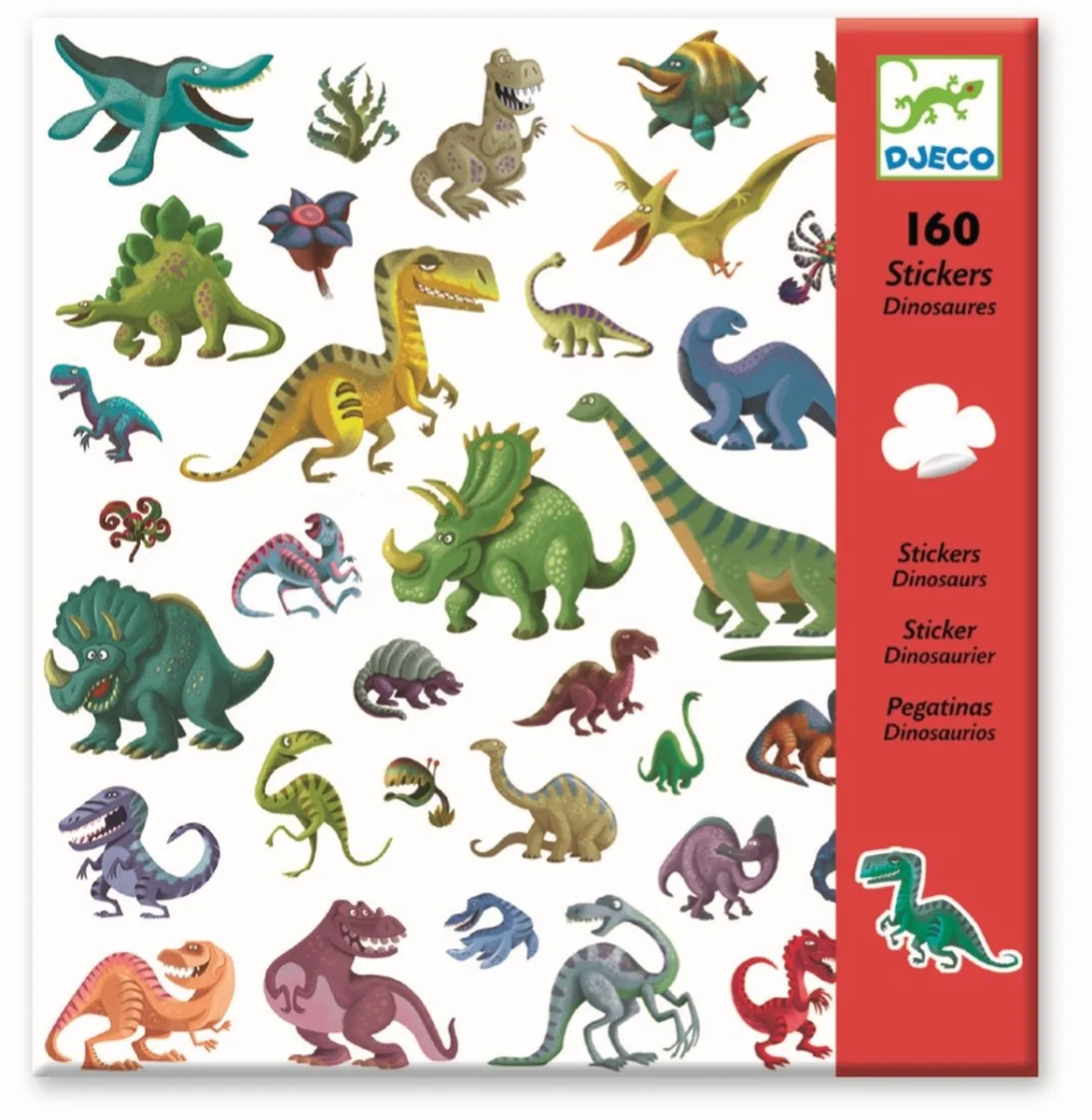 stickervellen: dinosaurussen de Djeco en Multicolore – photo du produit