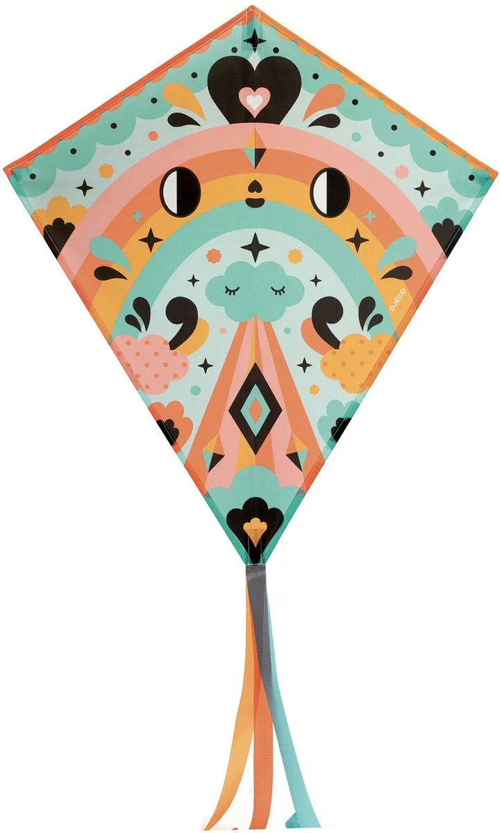 vlieger Kawaii kleurrijk speelgoed met uil design. de Djeco en Multicolore – photo du produit