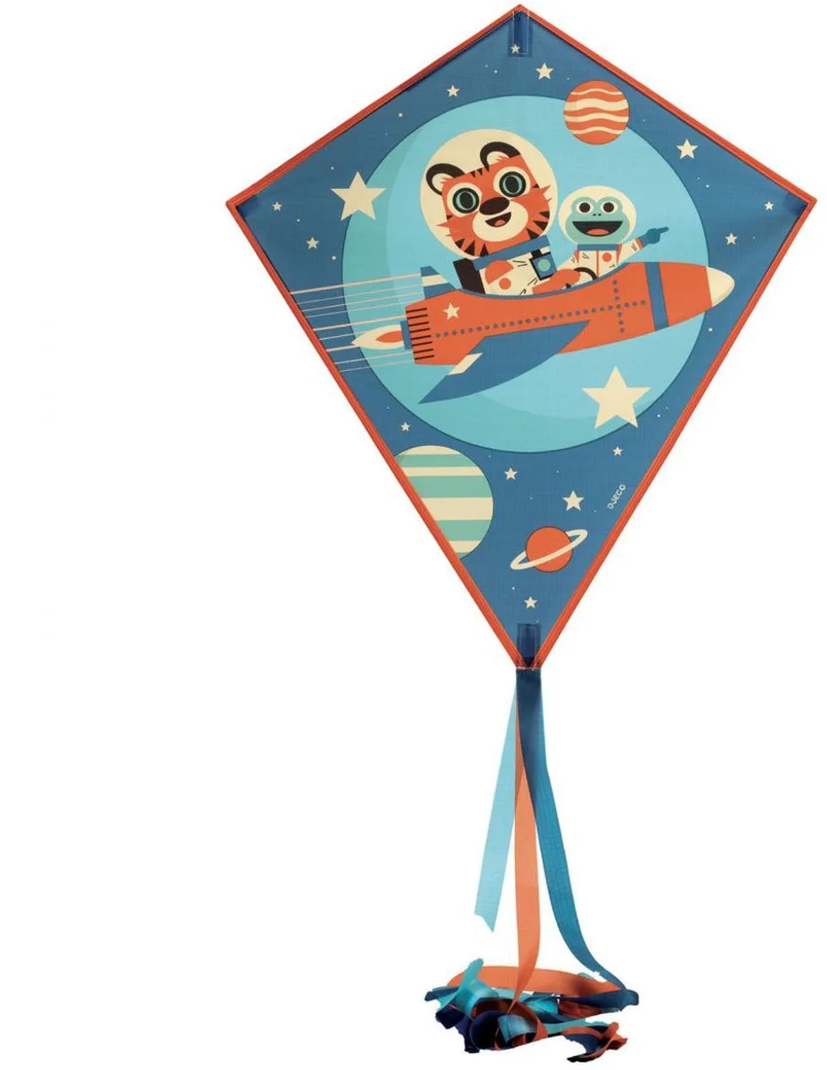 vlieger Rocket - kleurrijke kindervlieger met opbergtas. de Djeco en Multicolore – photo du produit