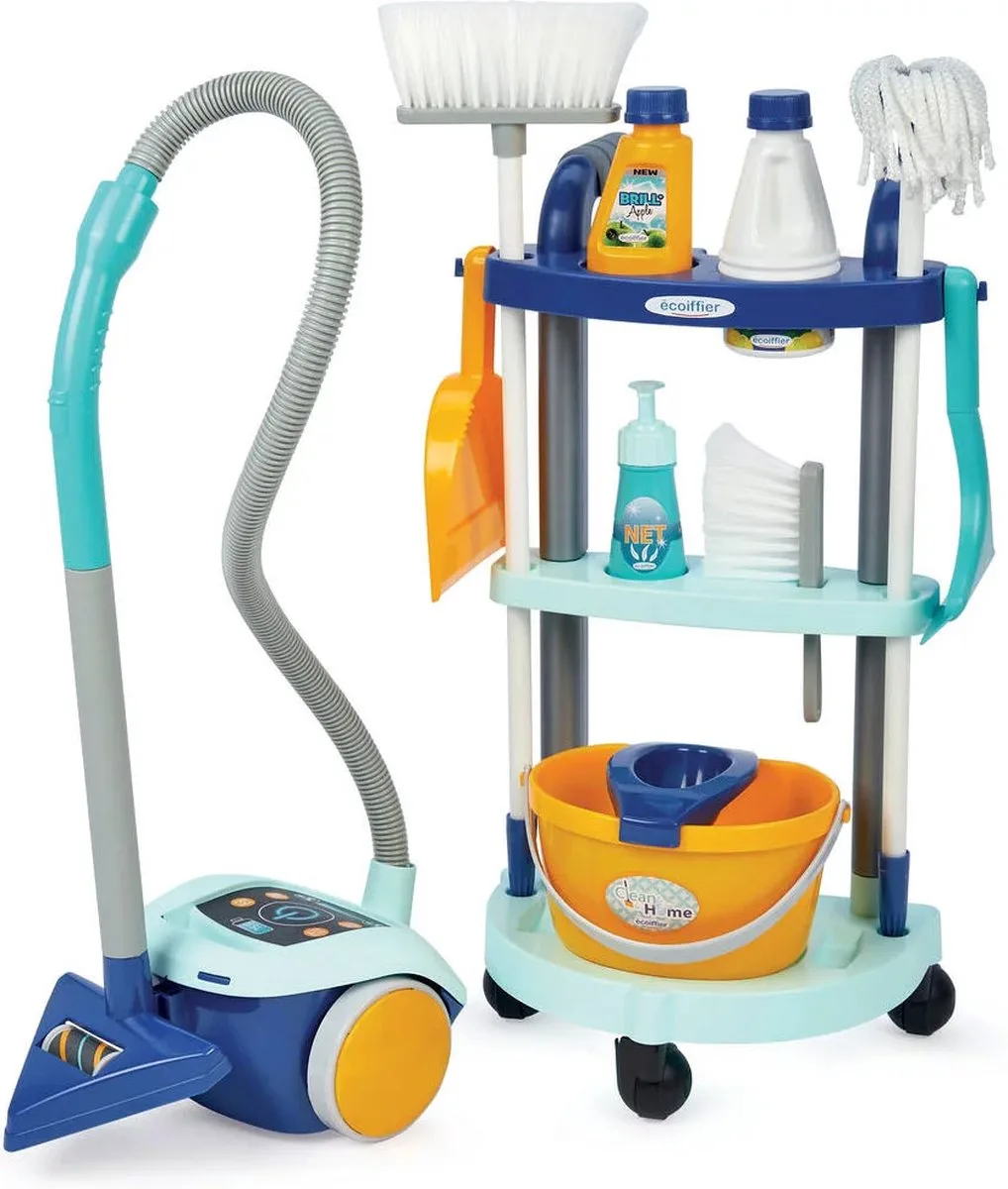 Clean Home Schoonmaakkar met Stofzuiger van Écoiffier in Meerkleurig – productfoto