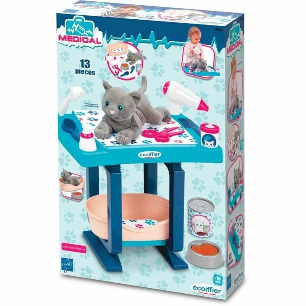Dierenartsspeelgoedset Ecoiffier 13 Onderdelen + 18 Maanden de Écoiffier – photo du produit
